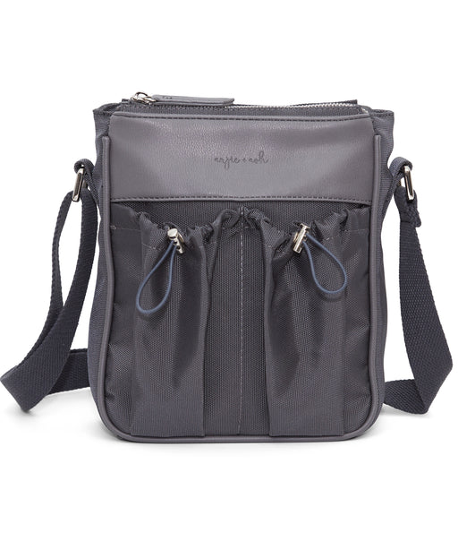 diaper bag crossbody in slate