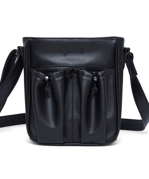 diaper bag crossbody in black for parents