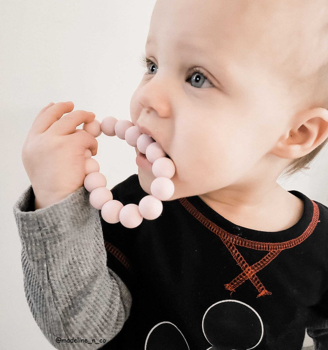 teething necklace for mom - ibiza bracelet in cotton candy
